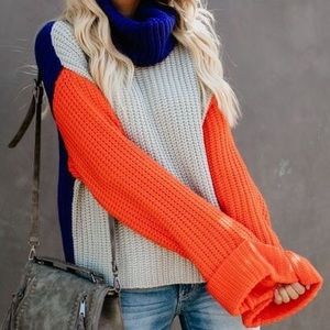 Vici block sweater NWT